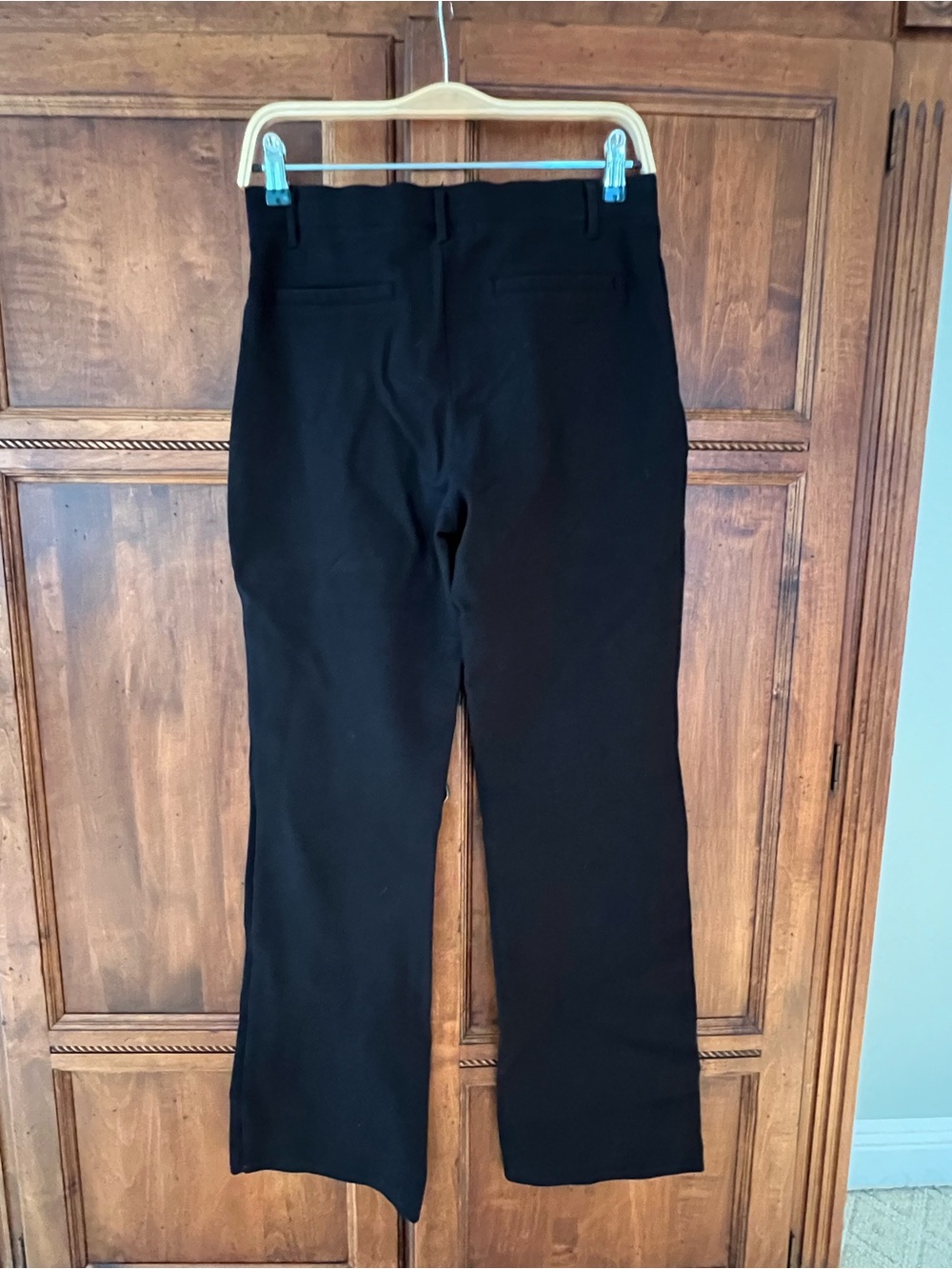 NWOT Qunice Black Wide Leg Trousers | Size M | Stretch Material - Belt Loops - Picture 4 of 11